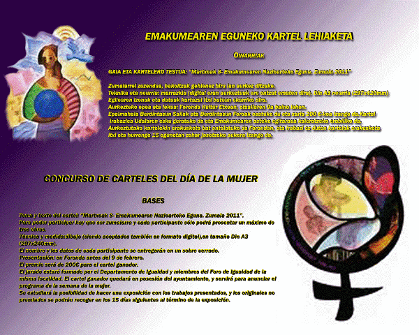 Abierto el plazo del concurso de carteles al hilo del 8 de marzo