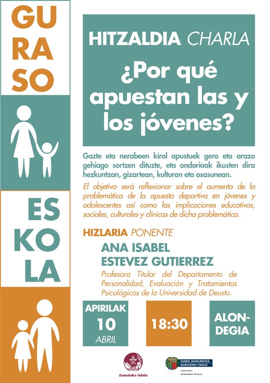 Ana Isabel Estevez dará una charla sobre las apuestas entre las y los jóvenes, dentro de la programación de la escuela de padres y madres 