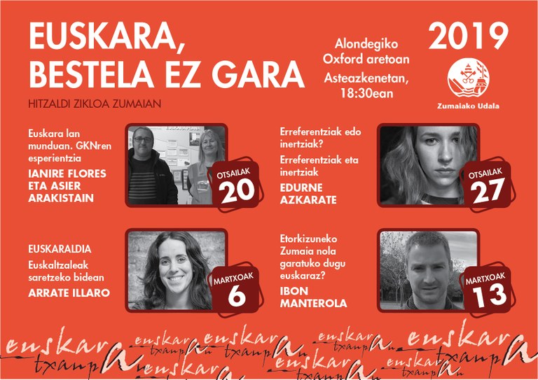 Ciclo de conferencias de 2019 de Euskara, bestela ez gara