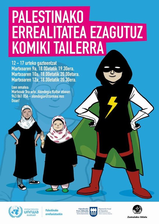 Con el objetivo de conocer la realidad palestina, en marzo se celebrará un taller de cómic para jóvenes