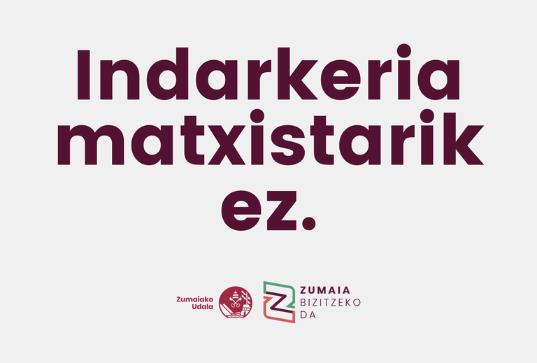 El Ayuntamiento de Zumaia llama a la ciudadanía a denunciar el asesinato machista ocurrido en Arguedas