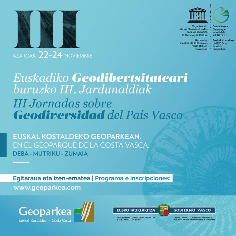 El Geoparque de la Costa Vasca acogerá desde el miércoles las III Jornadas sobre Geodiversidad del País Vasco