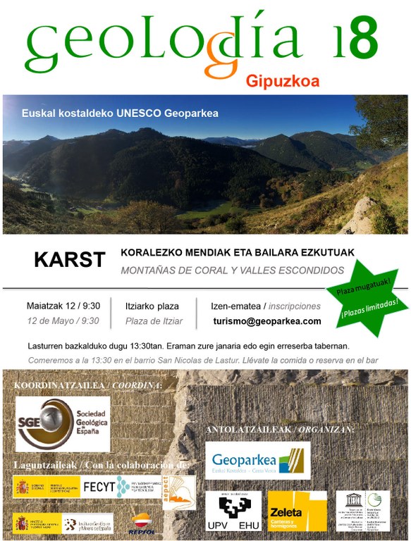 El Geoparque de la Costa Vasca acogerá el Geolodía 2018 en Gipuzkoa