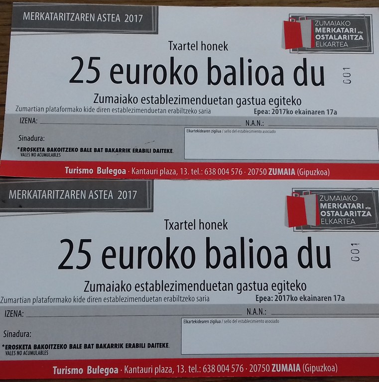 EL MARTES SE PONDRÁN A LA VENTA EN LA OFICINA DE TURISMO LOS BONOS PARA FOMENTAR EL COMERCIO LOCAL 