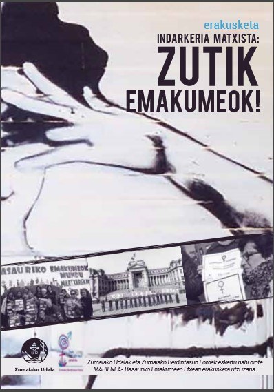 El trabajo "Violencia machista: ZUTIK EMAKUMEOK!" expuesto en la sala Oxford