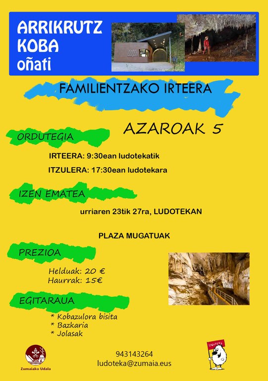 Excursión familiar a la cueva Arrikutz de Oñati