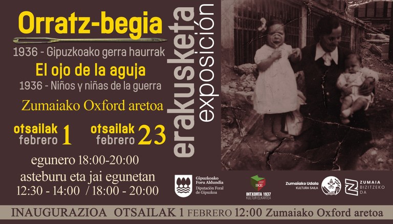 Inauguración este sábado de la exposición protagonizada por niños/as desterradas en la guerra de 1936