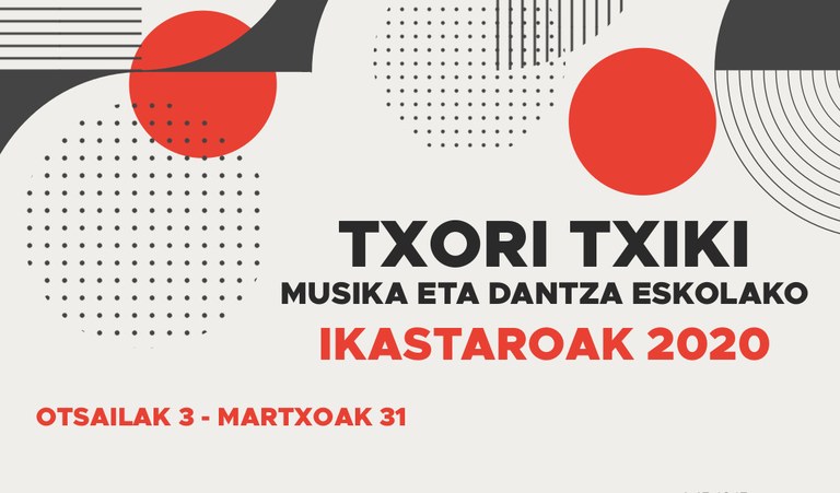 La Escuela de Música y Danza Txori Txiki ofrecerá varios cursos durante los meses de febrero y marzo