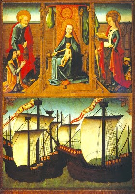 La tabla botiva de la parroquia de San Pedro se muestra en la exposición sobre Elcano