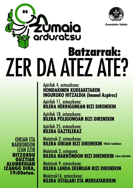 Mañana, charla sobre el sistema de recogida selectiva