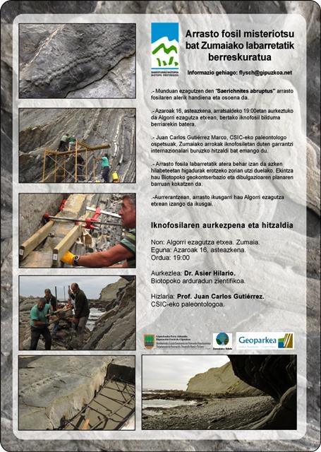 Rescatada una huella misteriosa de los acantilados de Zumaia