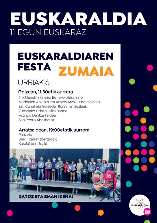Zumaia celebrará el sábado la fiesta de inscripción en el Euskaraldia 