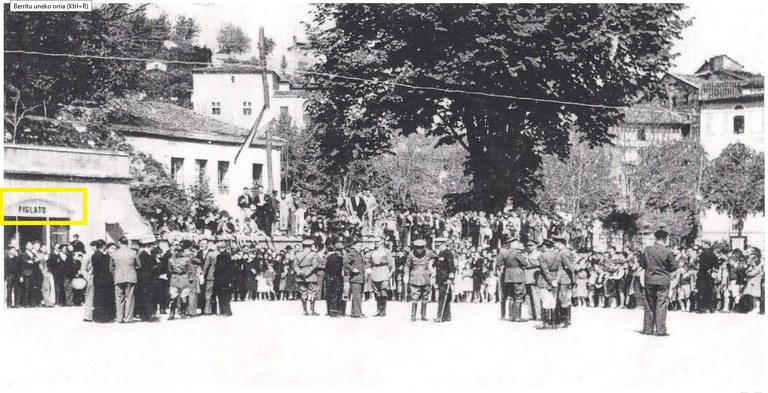 Foto tomada durante la Guerra Civil (Erkibe Kultur Elkartea)