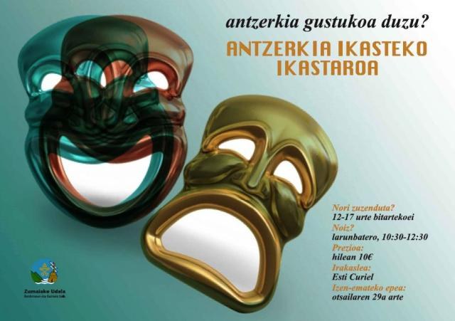 12-17 urte bitarteko gazteentzat antzerki ikastaroa