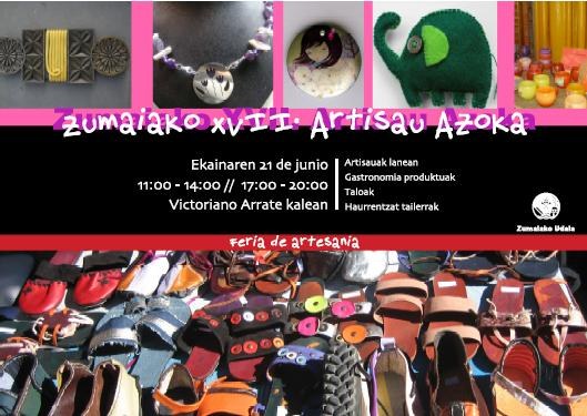19 postu izango dira Zumaiako XVII. Artisau Azokan
