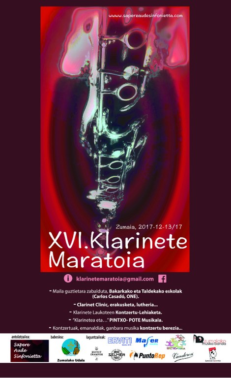 Abenduaren 13tik 17ra Klarinete Maratoiaren XVI. edizioa ospatuko da Zumaian