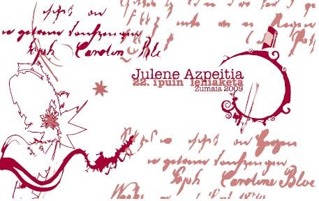 Abian da Julene Azpeitia 22. ipuin lehiaketa