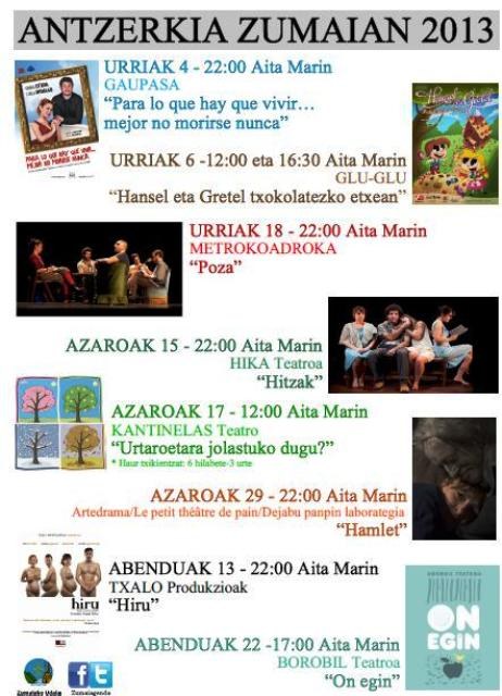 Antzerkia ikusteko aukera bikaina