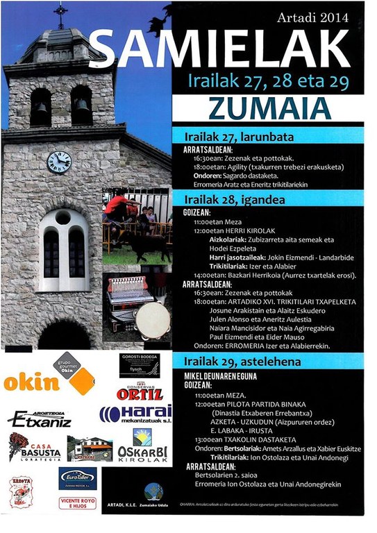 Asteburuan, Artadin Samielak ospatuko dira