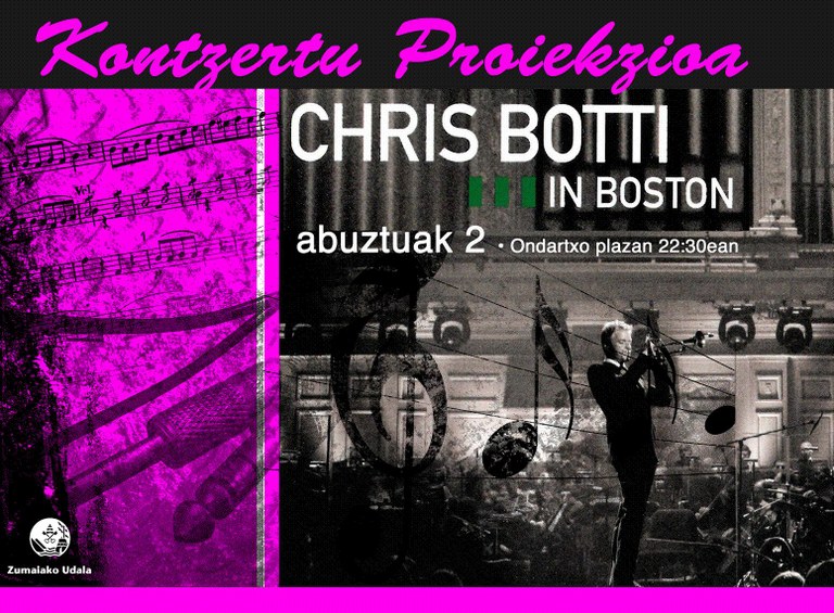 Chris Bottiren kontzertu proiekzioa ez da gaur egingo