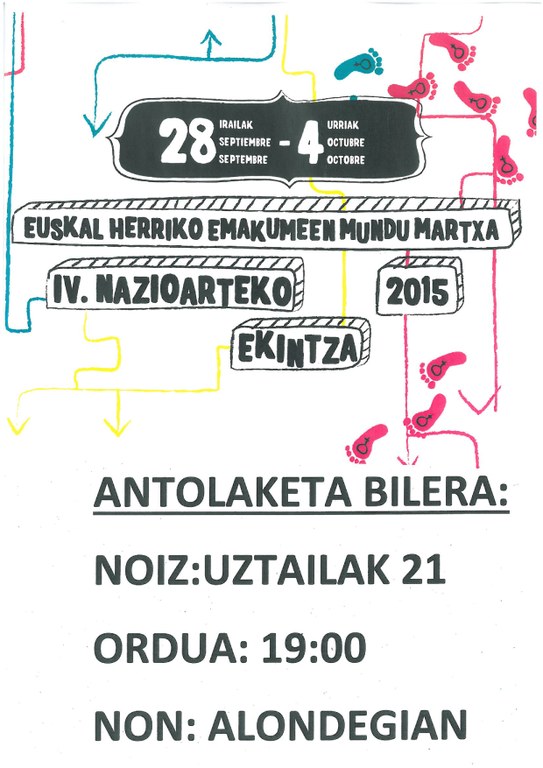 Emakumeen Mundu Martxaren baitan ekitaldiak antolatzeko bilera egingo da Berdintasun Foroak deituta 