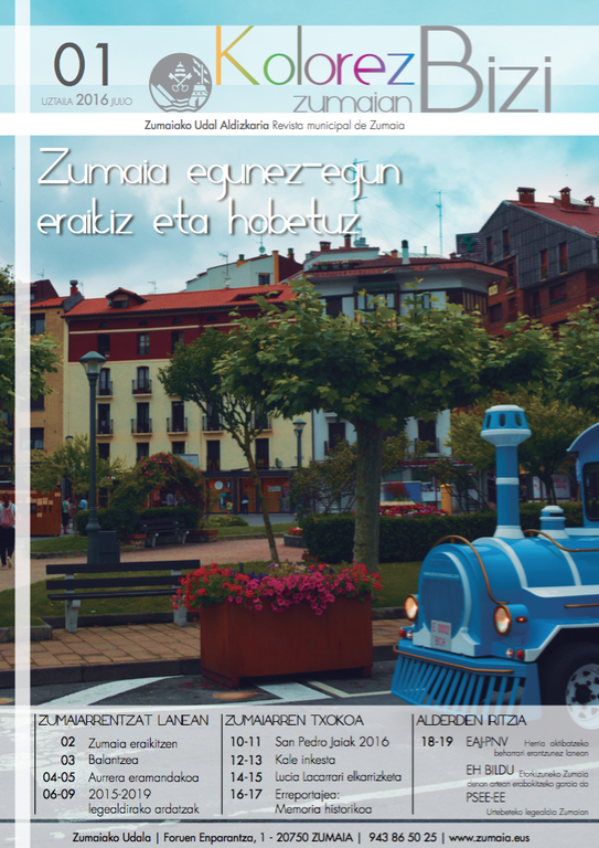 Etxeetara iritsi da jada "Kolorez Bizi Zumaian" aldizkariaren lehen zenbakia