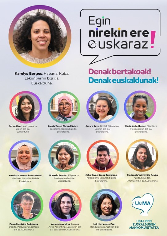 Kanpotik etorritako euskaldunak ikusarazteko helburuarekin, 'Egin nirekin ere euskaraz!' kanpaina abian jarri du UEMAk