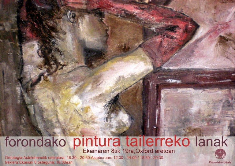 FORONDAKO PINTURA IKASTAROKO LANAK IKUSGAI OXFORD ARETOAN 