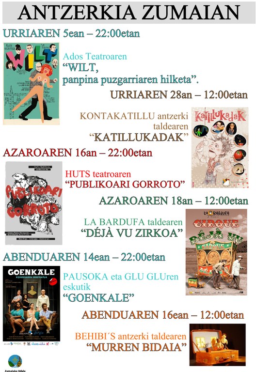 Gaur hasiko da udazkeneko antzerki denboraldia 'Wilt, panpina puzgarriaren hilketa' antzezlanarekin