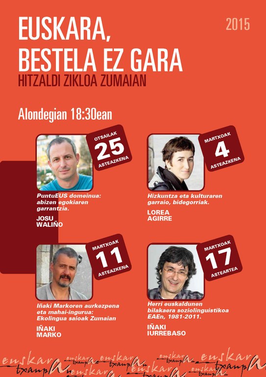 Gaur izatekoa zen Iñaki Iurrebasoren hitzaldia martxoaren 17ra atzeratu da