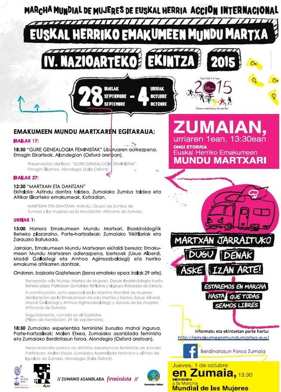 'Gure genealogia feministak' liburuaren aurkezpenarekin emango zaio hasiera Emakumeen Mundu Martxaren inguruko ekimenei
