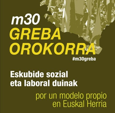 Maitazaren 30eko greba orokorrarekin bat egiten du Udal Gobernuak