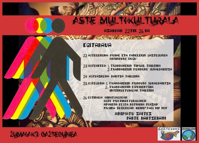 Munduko kulturez beteko da Gaztegunea