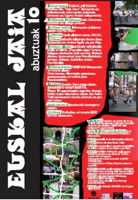 Ostiralean Euskal Jai Eguna izango da 