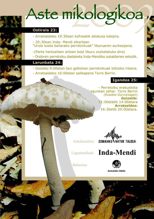 Perretxikoa izango da protagonista asteburuan Zumaian