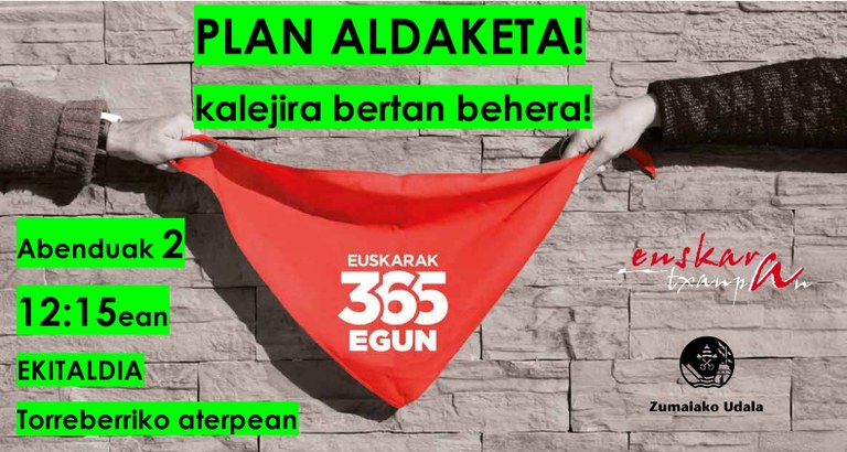 Plan aldaketa Euskararen Asteko egitarauan! 