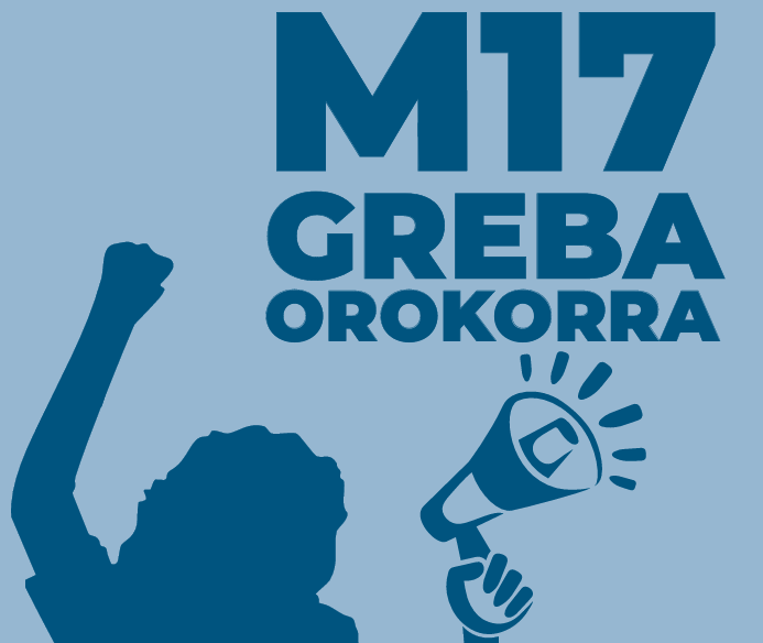 Udal Gobernuak bat egingo du martxoaren 17ko greba orokorrarekin