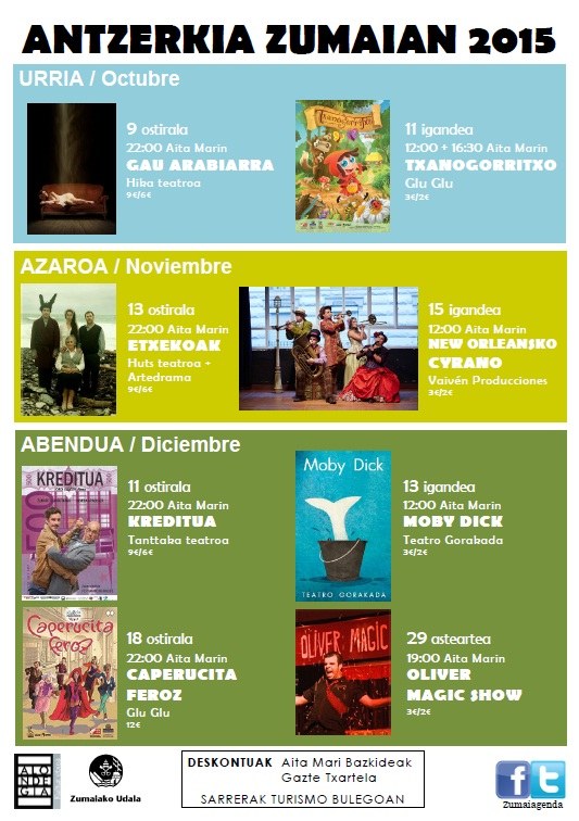 Udazkeneko antzerki eskaintza prest