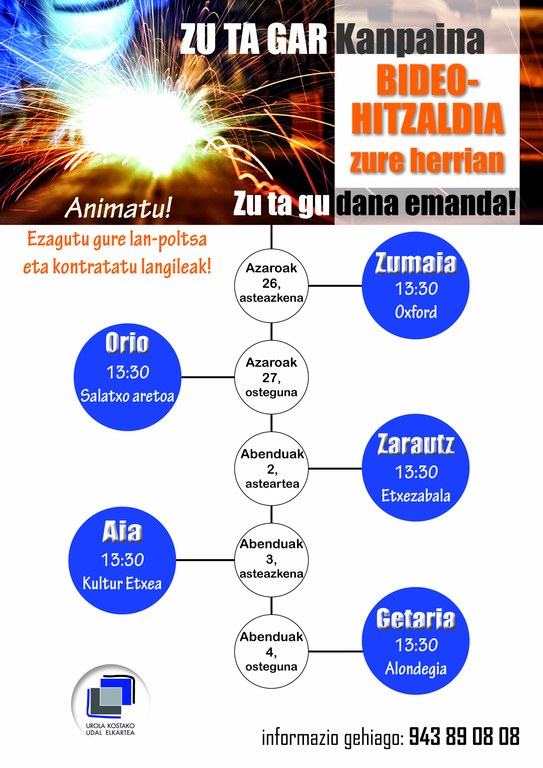 Zu ta Gar kanpaina, lan-poltsa eta lan eskaintza zerbitzuaren kudeaketa ezagutarazteko